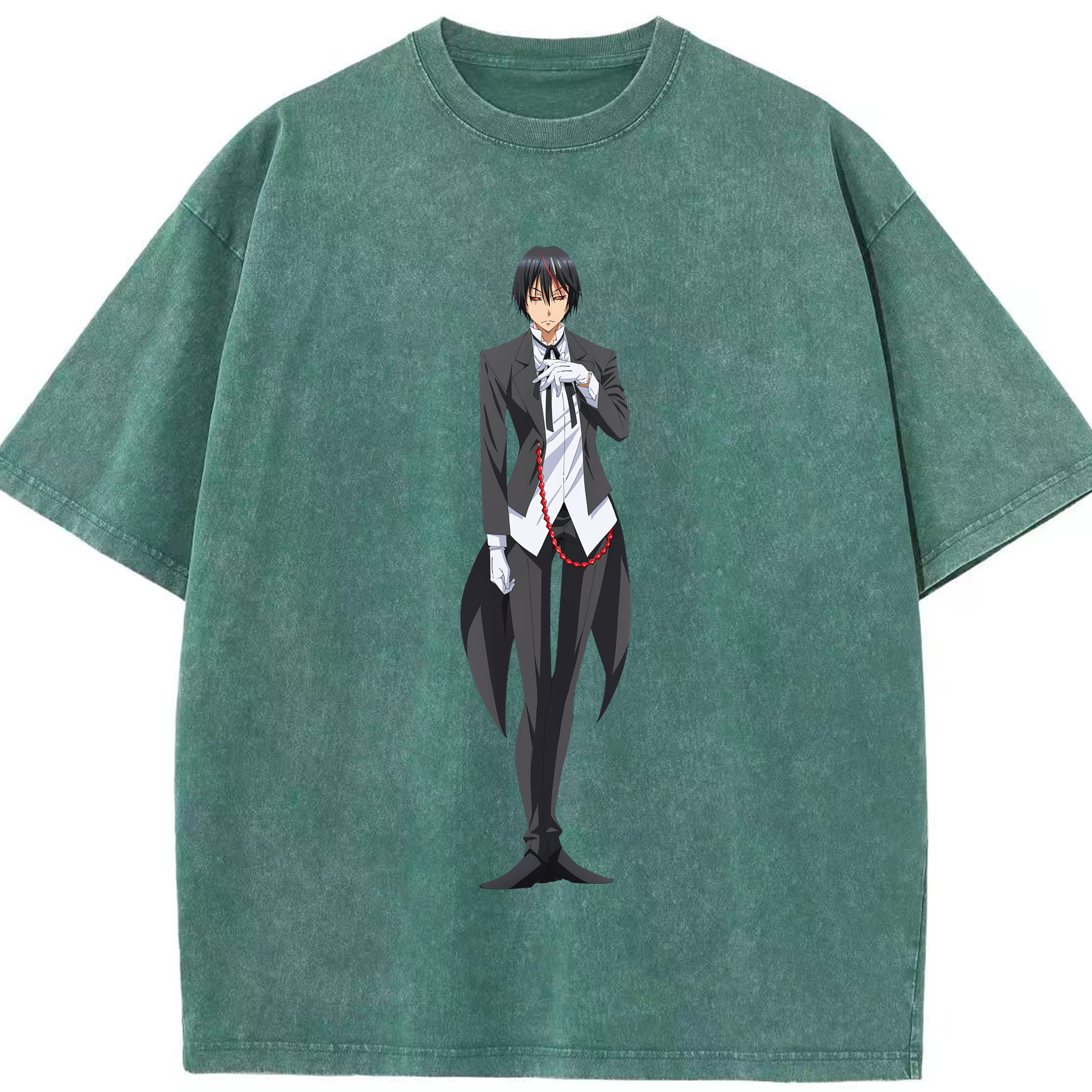 （画像用） 転スラ Regarding Reincarnated to Slime 綿100% ヴィンテージ風 半袖Tシャツ（フロントプリント）